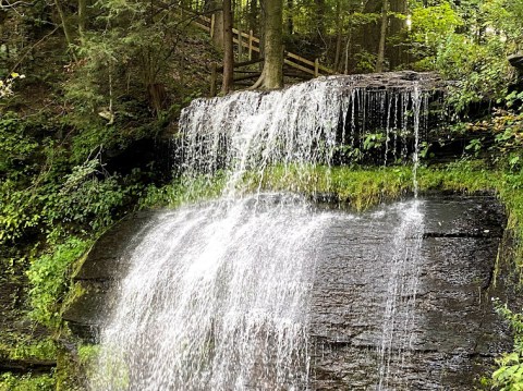 Marvel At Three Waterfalls Along A Short But Sweet Trail At Buttermilk Falls Natural Area Near Pittsburgh