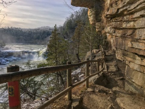 This Trail Leading To 2 Different Waterfalls In Kentucky Is Often Called The Niagara Falls Of The South