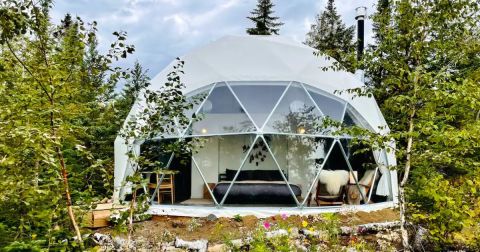 Wake Up To A Gorgeous Lake Superior View With A Stay At This Unique Dome Airbnb In Minnesota