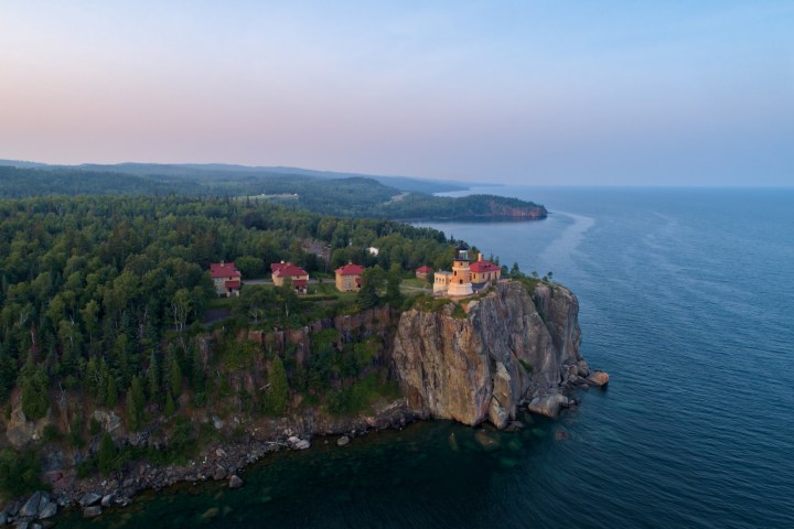 Split Rock Lighthouse in summer. Lake Superior