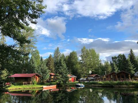 Enjoy A Cozy Retreat From Autumn's Chill In Your Own Private Waterfront Alaskan Log Cabin