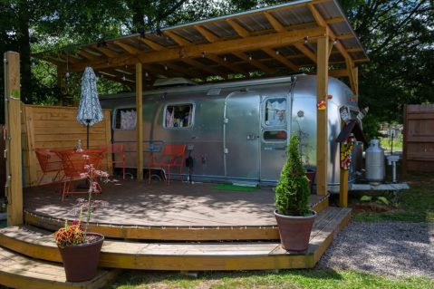 Spend The Night In An Authentic 1970s Airstream In The Foothills Of The Blue Ridge Mountains In South Carolina