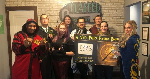 Break Your Way Out Of A Harry Potter Themed Escape Room At Trapped Puzzle Rooms In Minnesota