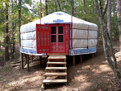 These Mongolian Yurts Will Take Your Arkansas Glamping Experience To A Whole New Level