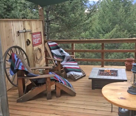 Wake Up On Top Of A Mountain At This Charming Cabin Airbnb In Montana