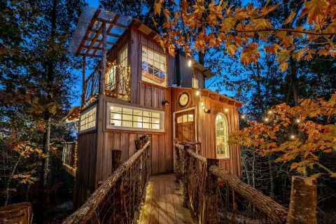 This Enchanting Tree House Near Atlanta, Georgia Lets You Glamp In Style