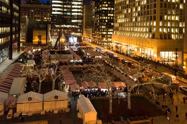 Christmas village in Illinois