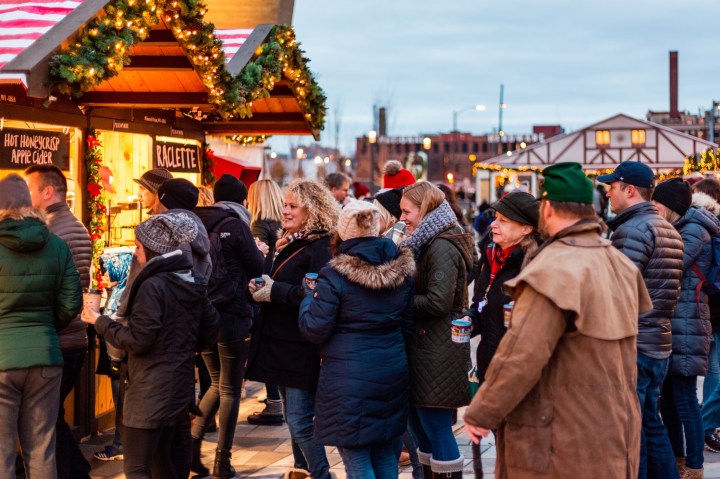 Christmas village in Illinois