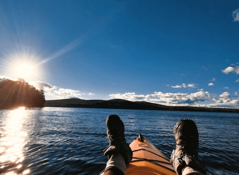 Paddle To A Dam At The Somerset Reservoir In Vermont