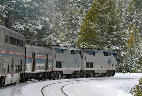 Ride Through Northern California's Wintery Landscape On The California Zephyr Train