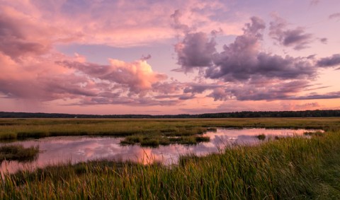 Take A Sunset Canoe Tour At Scarborough Marsh, A Unique Nature Sanctuary In Maine