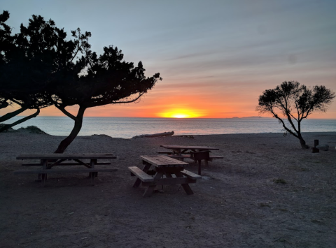 Watch The Sunset At Sycamore Cove Beach, A Unique Little Beach In Southern California