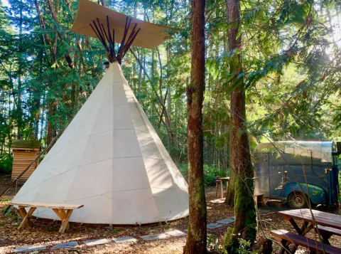 Spend The Night Under A Tipi At This Unique Washington AirBnb