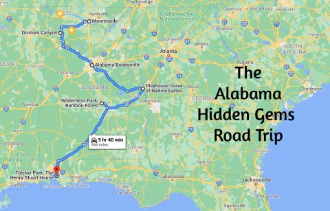 Take This Hidden Gems Road Trip When You Want To See Some Little-Known Places In Alabama