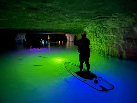 You'll Have The Most Kentucky Day Ever When You Stand Up Paddleboard Through An Underground Cavern