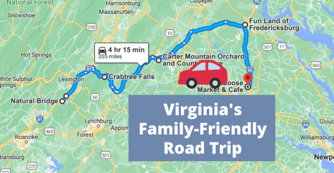 This Family-Friendly Road Trip Through Virginia Leads To Whimsical Attractions, Themed Restaurants, And More