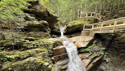 Journey Through The New Hampshire Forest On The Easy 0.7-Mile Sabbaday Falls Trail