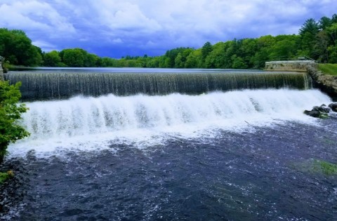 Rhode Island’s Most Easily Accessible Waterfall Is Hiding In Plain Sight Across From The Waterfall Café