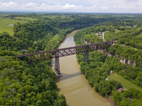 The High Bridge In Wilmore, Kentucky Is One Of The Tallest Railroad Trestles In The Country