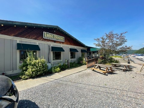 For Some Of The Most Scenic Waterfront Dining In West Virginia, Head To The Lakehouse Restaurant