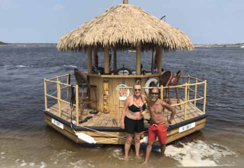 You Can Cruise Around Holden Beach On This Floating Tiki Bar In North Carolina