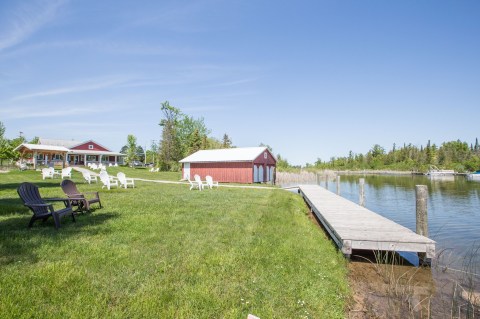 There's Nothing Better Than The Waterfront Boathouse Vineyards On A Warm Michigan Day