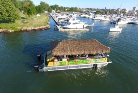 You Can Cruise Around The Cuyahoga On This Floating Tiki Bar In Cleveland