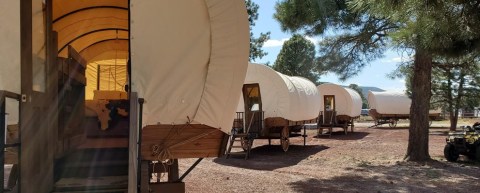 Channel Your Inner Pioneer When You Spend The Night At This Covered Wagon Campground In Williams, Arizona