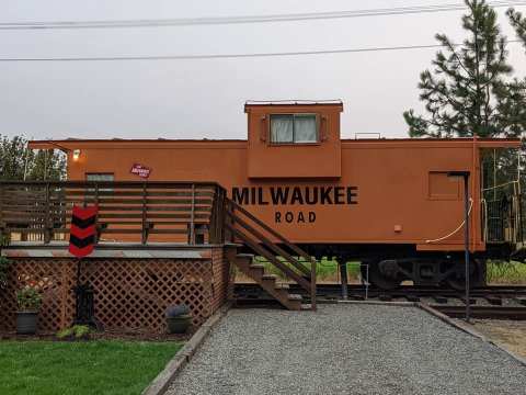 Spend The Night In An Authentic 1950s Railroad Caboose In The Middle Of Washington's Cascade Foothills