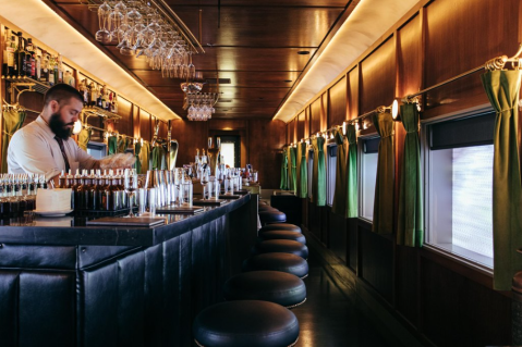 Climb Aboard Platform 18 In Arizona To Sip Drinks In A Vintage Train Car