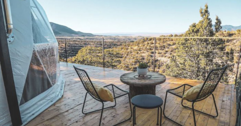 Wake Up On Top Of A Mountain At This Glamping Dome Airbnb In New Mexico