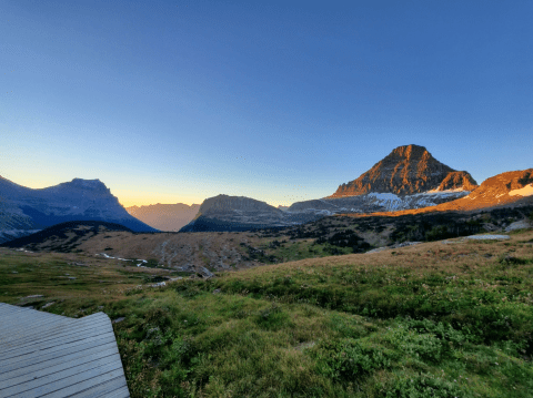 Take A Partially Boardwalked Trail Through The Rugged Logan Pass In Montana