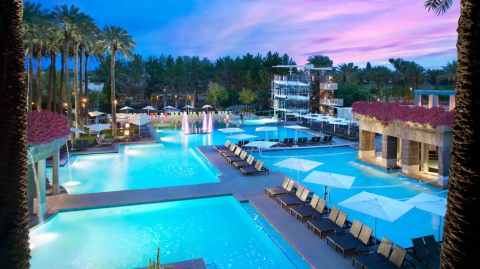 Plunge Down A 3-Story Waterslide At The Hyatt Regency Scottsdale Resort and Spa In Arizona