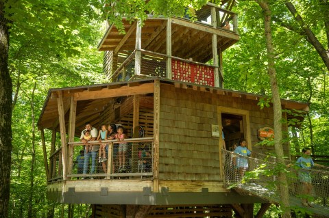 The 1800s Fort-Themed Treetop Outpost In Indiana Is The Stuff Of Childhood Dreams