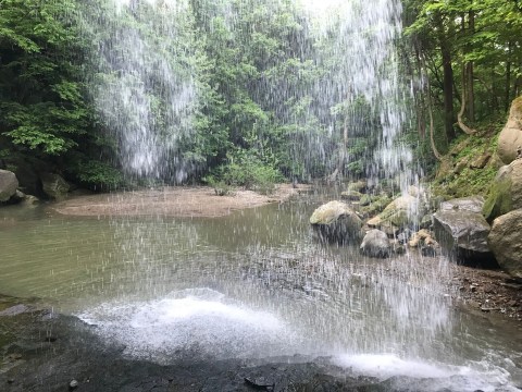 Swim Underneath A Waterfall At This Refreshing Seasonal Natural Pool In Indiana