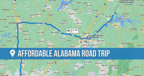 The Most Affordable Alabama Road Trip Takes You To 4 Stunning Sites For Under $100