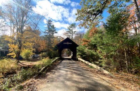 Walk Across The Swamp Meadow Covered Bridge For A Gorgeous View Of Rhode Island's Fall Colors