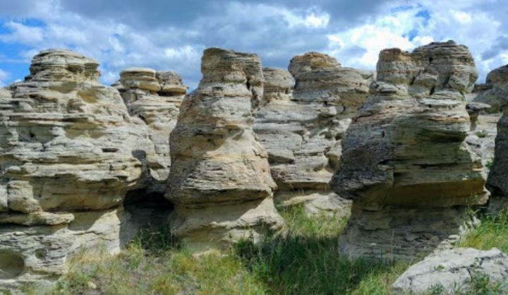 Hoodoo-like rock formations at Rock City near Valier - an overlooked geologic area in eastern Montana