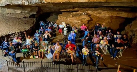 Watch Your Favorite Classic Halloween Movies From An Underground Cavern In Arkansas