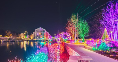 The Garden Christmas Light Displays At Nicholas Conservatory & Gardens In Illinois Is Pure Holiday Magic