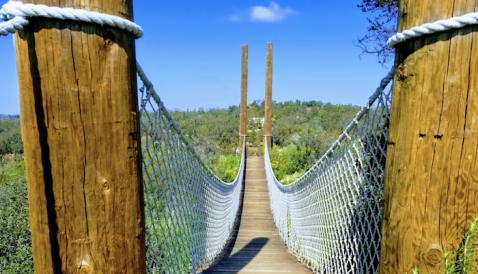 The One Park In Southern California With Hiking Trails, Suspension Bridges, A Wedding Gazebo, And Playgrounds Truly Has It All