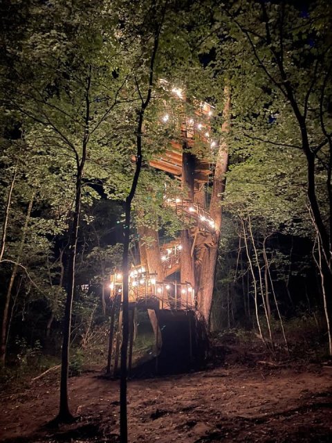 Sleep In A Swaying Treehouse At This Unique Accommodation Option In West Baden Springs, Indiana