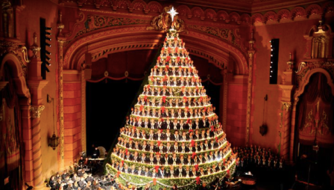 Delight In A 67-Foot Singing Christmas Tree During This Epic Holiday Festival At A Beloved Michigan Theater