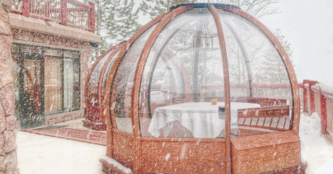 Sip A Drink In A Life-Sized Snow Globe At This Utah Resort Restaurant This Winter