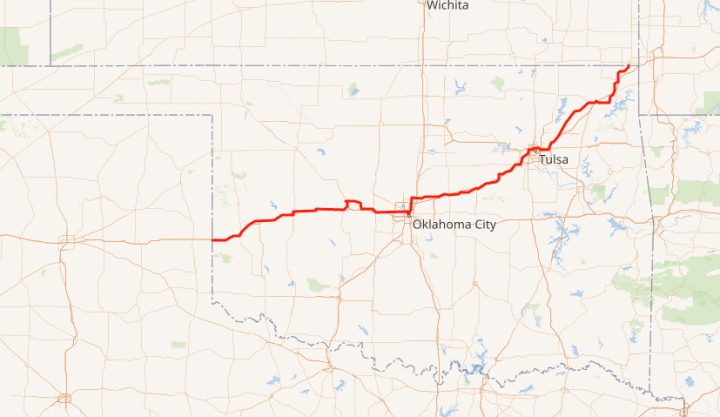 Route 66 In Oklahoma Map