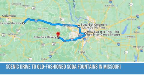 The Scenic Route That Leads To 4 Old-Fashioned Soda Fountains, Bakeries, And Candy Shops