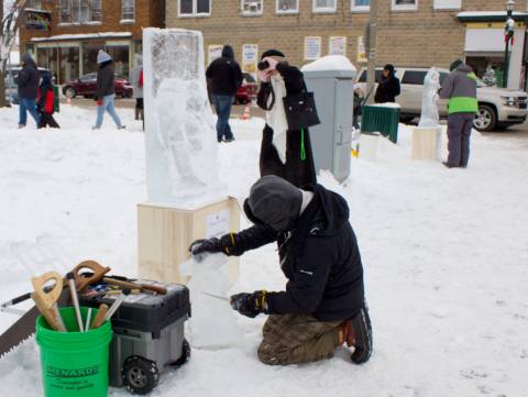 Marvel At More Than A Dozen Sculptures At Wisconsin's Most Magical Ice Festival This Winter