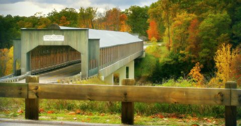 The Longest Covered Bridge In Ohio, Smolen-Gulf Bridge, Is 613 Feet Long