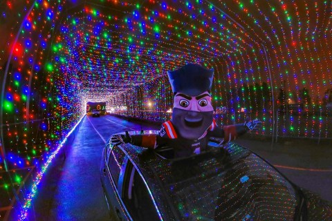 Drive Through Millions Of Lights At Gillette Stadium In Massachusetts At Their Holiday Display