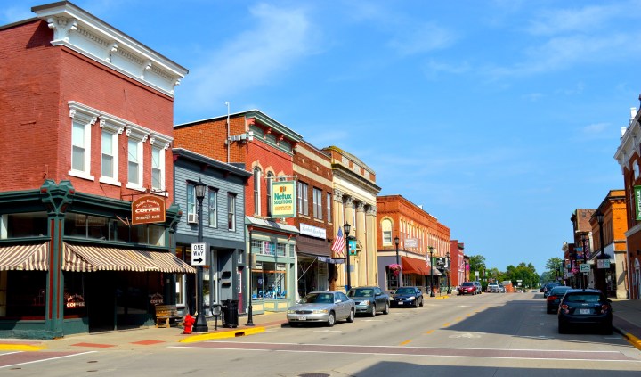 downtown Platteville, WI